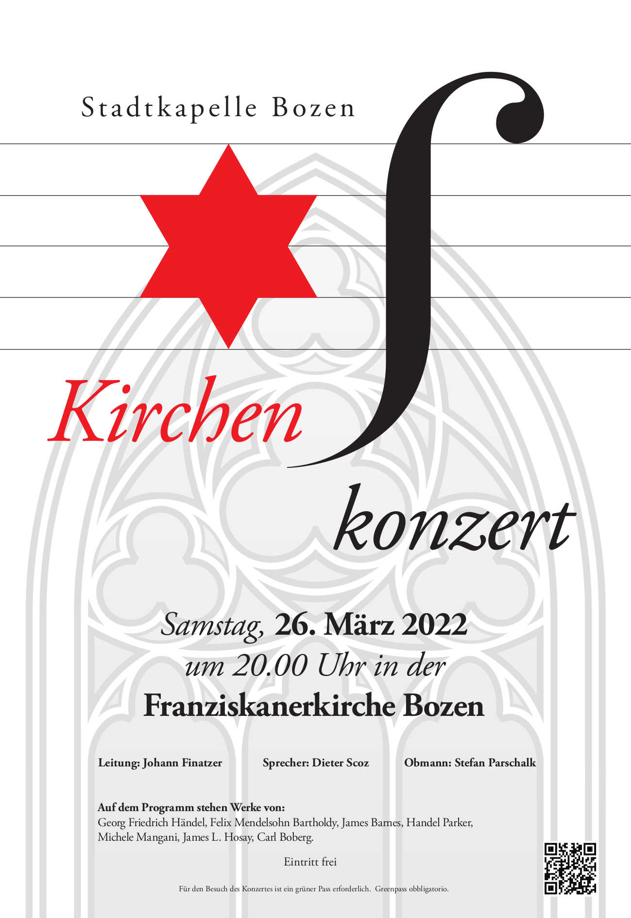 Kirchenkonzert – 26. März – Franziskanerkirche Bozen