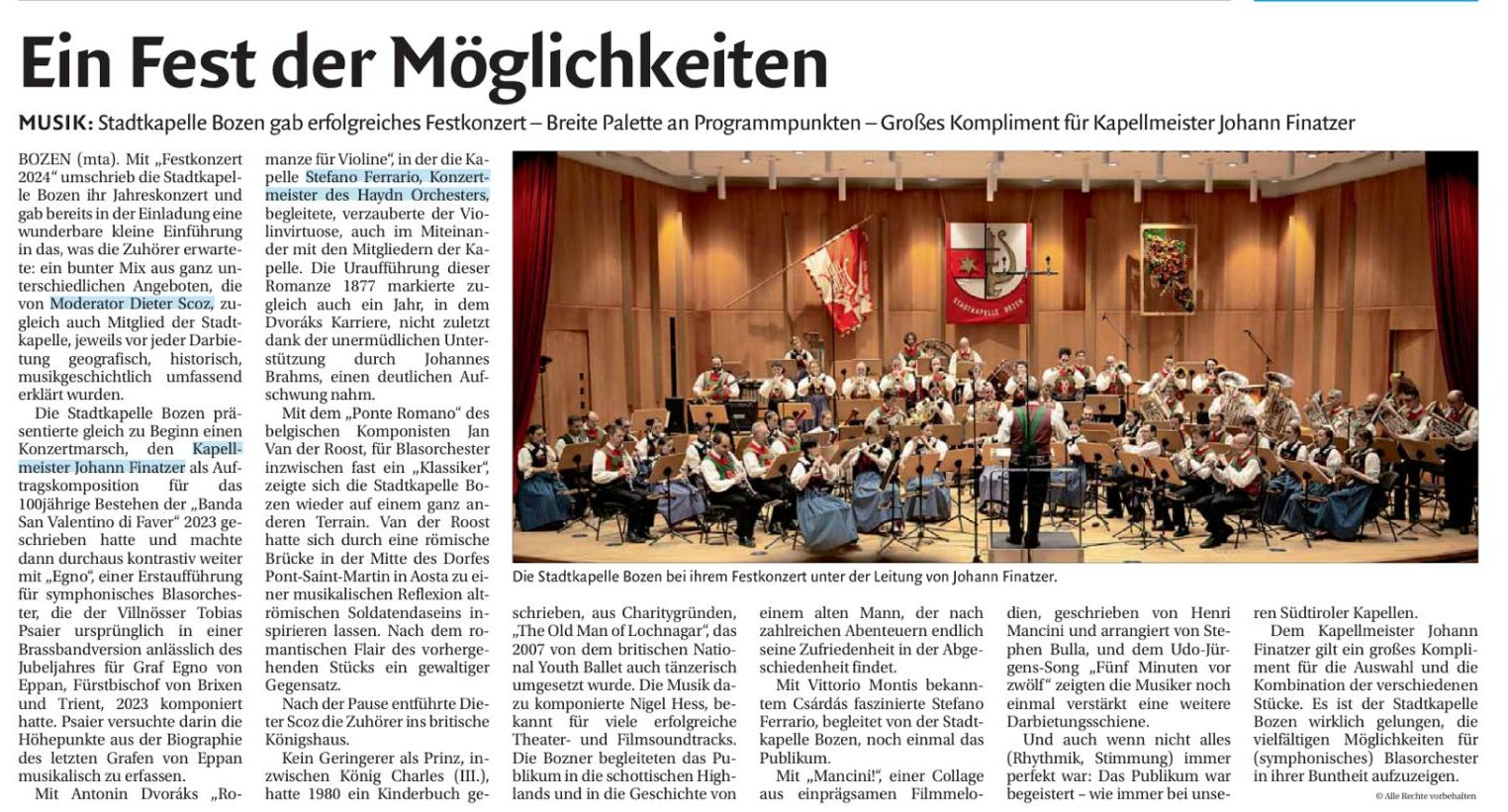 Dolomiten 30.01.2024